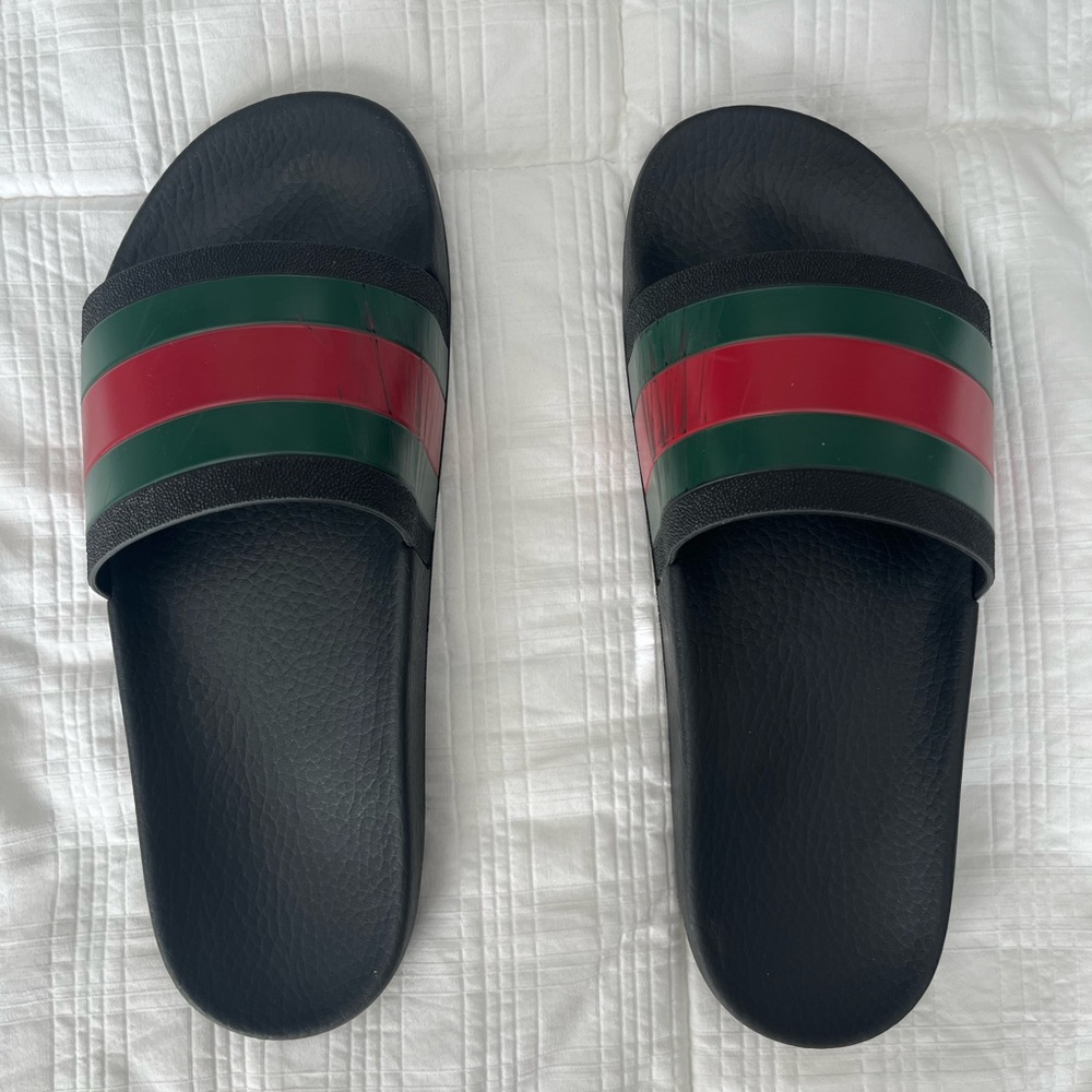 GUCCI MEN’S ‘72 SPORT SLIDES SIZE 10 EXCELLENT CONDITION
